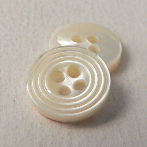 11mm Target Lined Style MOP Shell 4 Hole Button