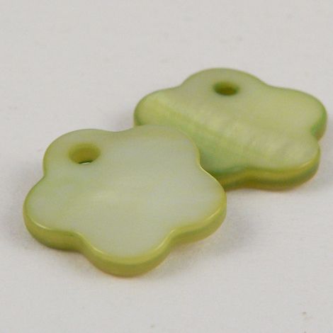 12mm Green Flower Shell 1 Hole Button