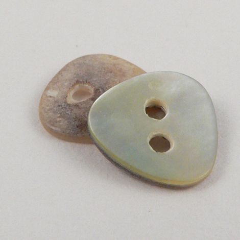 11mm Curved Triangle Agoya Shell 2 Hole Button