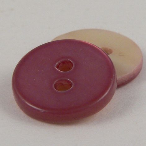 11mm Pink River Shell 2 Hole Button