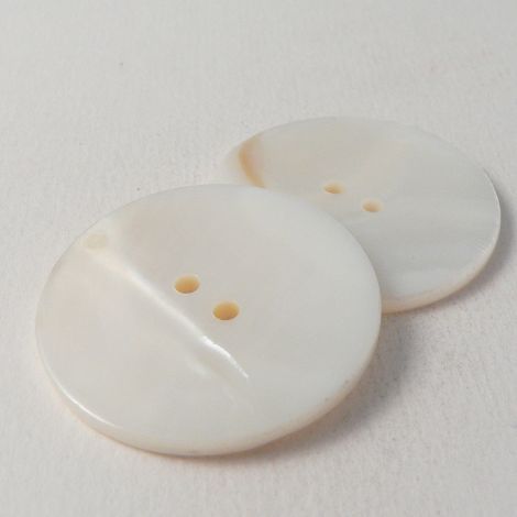 11mm Solid Natural River Shell 2 Hole Button