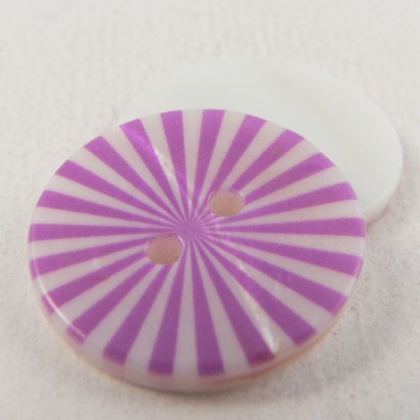 23mm Purple/Pink Striped Round River Shell 2 Hole Button