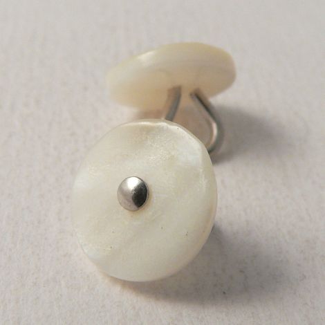 20mm White River Shell Shank Button