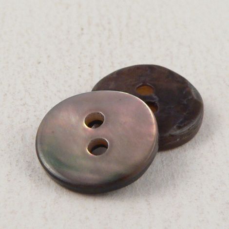 12mm Grey/Smoke Agoya Shell 2 Hole Button