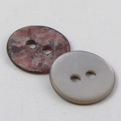 10mm Natural Round Agoya Shell 2 Hole Button