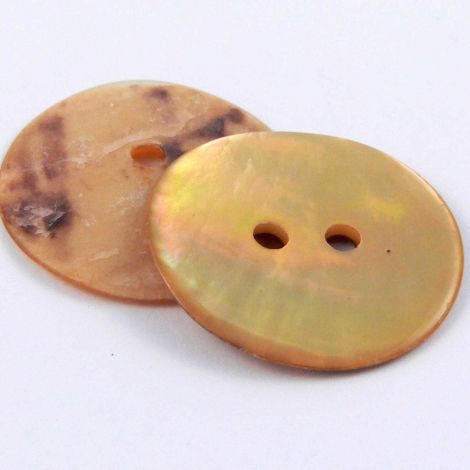 23mm Yellow Agoya Shell 2 Hole Button