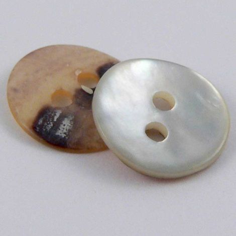 10mm Natural Agoya Shell 2 Hole Button
