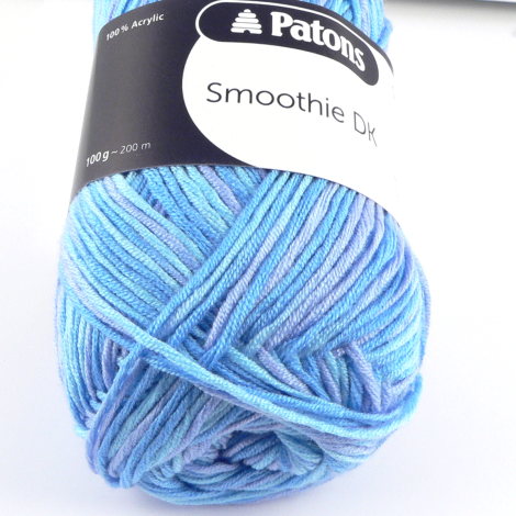 100gram Blue Mix Patons Smoothie DK 100% Acrylic Wool