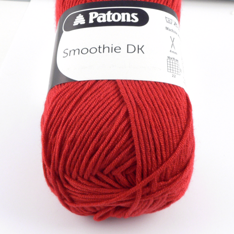 100gram Red Patons Smoothie DK 100% Acrylic Wool