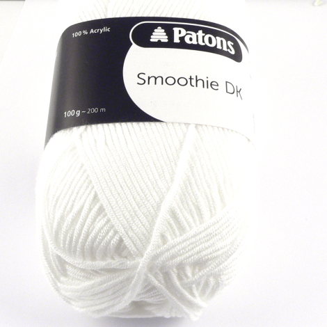 100gram White Patons Smoothie DK 100% Acrylic Wool