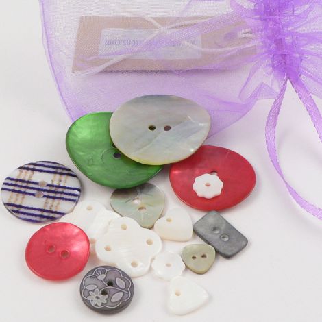 The Assorted Shell Button Gift Bag 