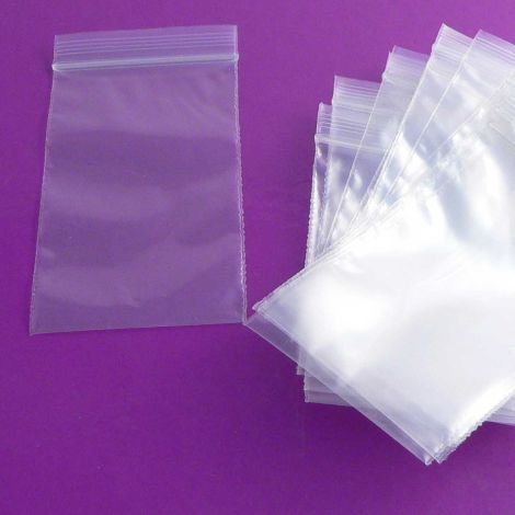 Gripseal Self Resealable Clear Polythene Plastic Size 1 Bags