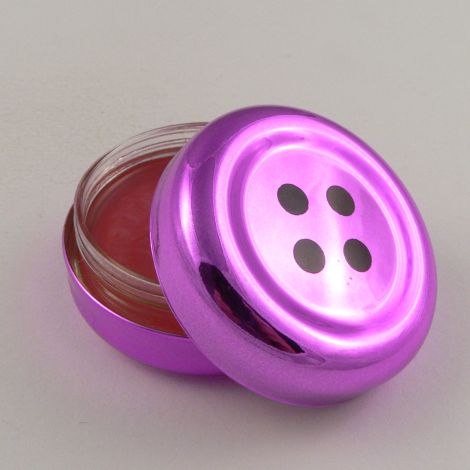 42mm Strawberry Flavoured 4 Hole Button Pot of Lip Gloss