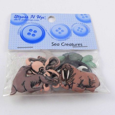 Vintage Dress It Up 'Sea Creatures' Button Pack