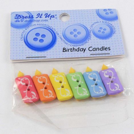 Vintage Dress It Up 'Birthday Candles' Button Pack
