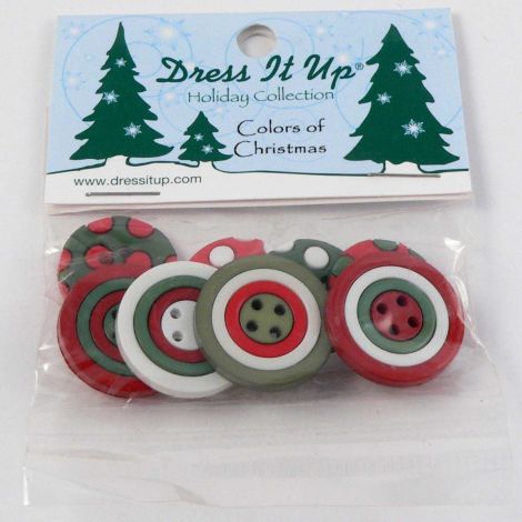 Vintage Dress It Up 'Colours of Christmas' Button Pack
