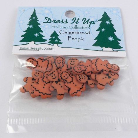 Vintage Dress It Up 'Gingerbread People' Button Pack