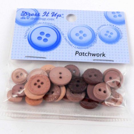 Vintage Dress It Up 'Patchwork' Button Pack