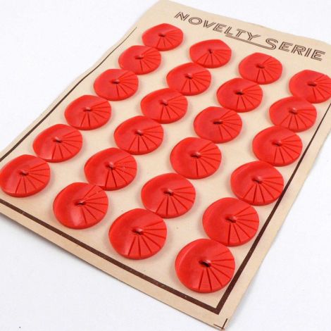 22mm Orange Marble Ornate Vintage 2 Hole Button  