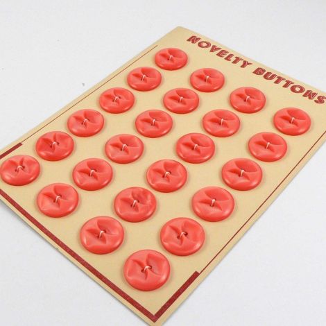 19mm Coral Ornate Vintage 2 Hole Button  