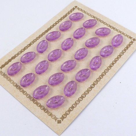 11mm Lilac Oval Vintage  2 Hole Button  