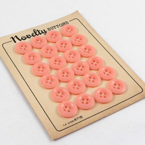 13mm Pink Vintage Shirt Style 4 Hole Button  