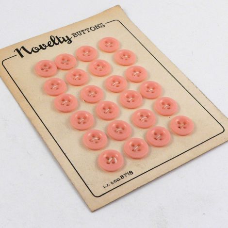 11mm Pink Vintage Shirt Style 4 Hole Button  