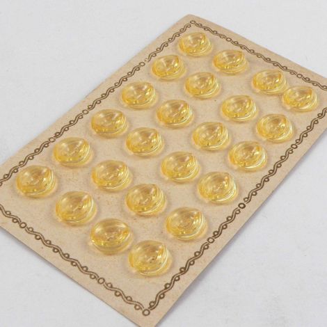 11mm Clear Yellow Vintage 2 Hole Button  