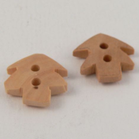 15mm Wood Christmas Tree Shaped 2 Hole Button