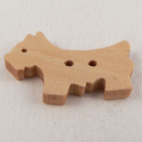 25mm Wooden Animal Dog 2 Hole Button