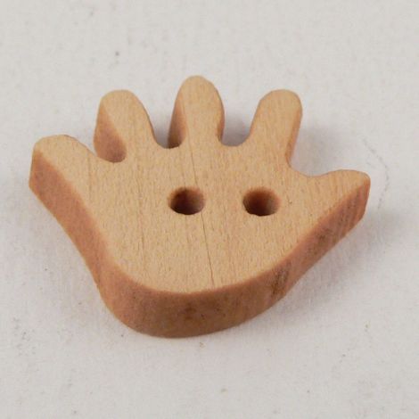 18mm Wooden Hand-shaped 2 Hole Novelty Button