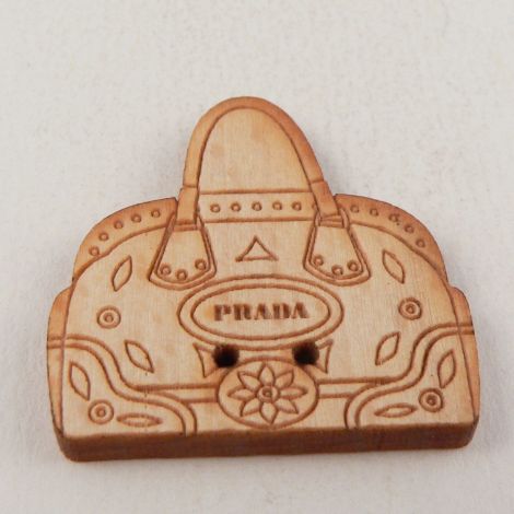 28mm Prada Handbag Wood 2 Hole Button