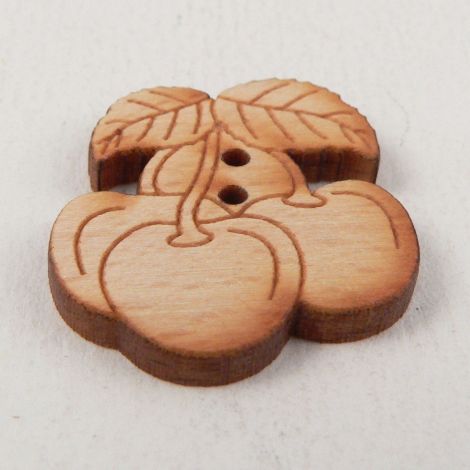 22mm Bunch Of Cherries Wood 2 Hole Button