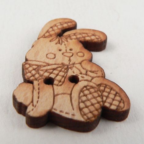 20mm Cute Rabbbit Wood 2 Hole Button