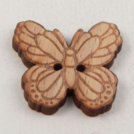 25mm Butterfly Wood 2 Hole Button