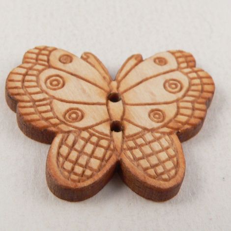 28mm Butterfly Wood 2 Hole Button