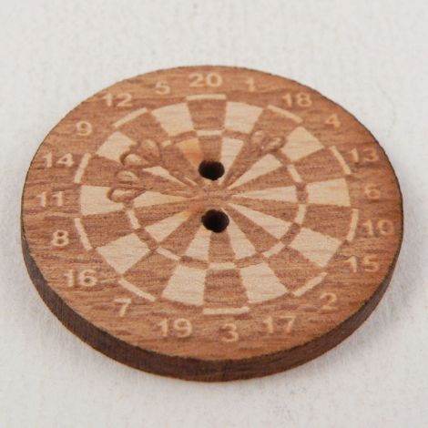 29mm Wooden Dartboard 2 Hole Button