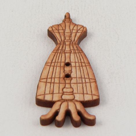 18mm Wooden Dress Mannequin 2 Hole Button