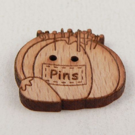 24mm Wooden Pin Cushion 2 Hole Button