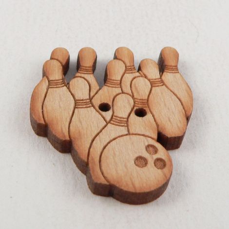 23mm Wooden Ten-Pin Bowling 2 Hole Button