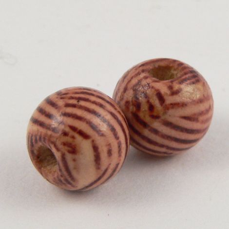 10mm Wooden 1 Hole Bead