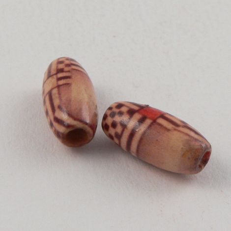 15mm Wooden 1 Hole Bead