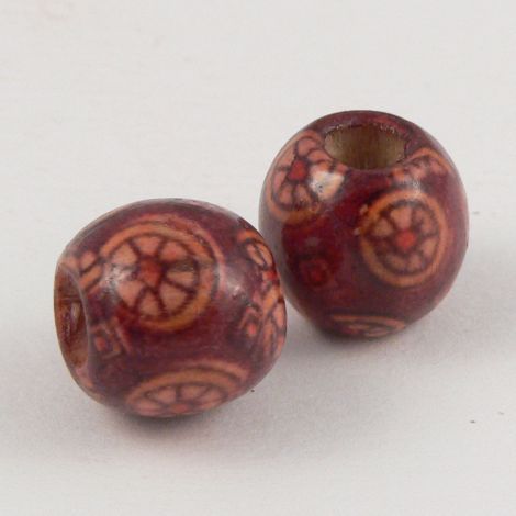 12mm Wooden 1 Hole Bead