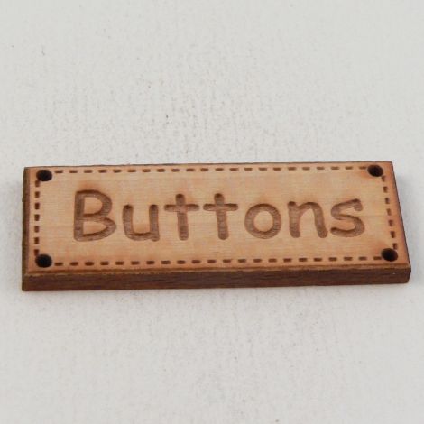 42mm Wooden 'Buttons' Tag 4 Hole Button