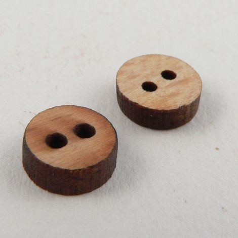 8mm Cute Wood Round 2 Hole Button