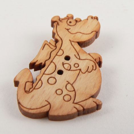 21mm Dragon Wood 2 Hole Button