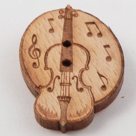 21mm Violin/Fiddle & Music Wood 2 Hole Button