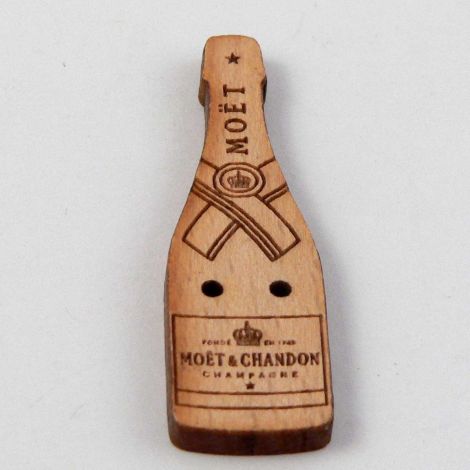 12mm Moet Champagne Wood 2 Hole Button