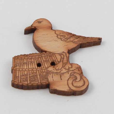 31mm Seagull Wood 2 Hole Button