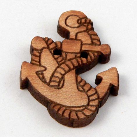 18mm Anchor and Rope Wood 2 Hole Button